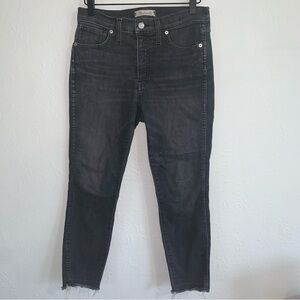 Madewell 10” High rise black jeans 27 petite